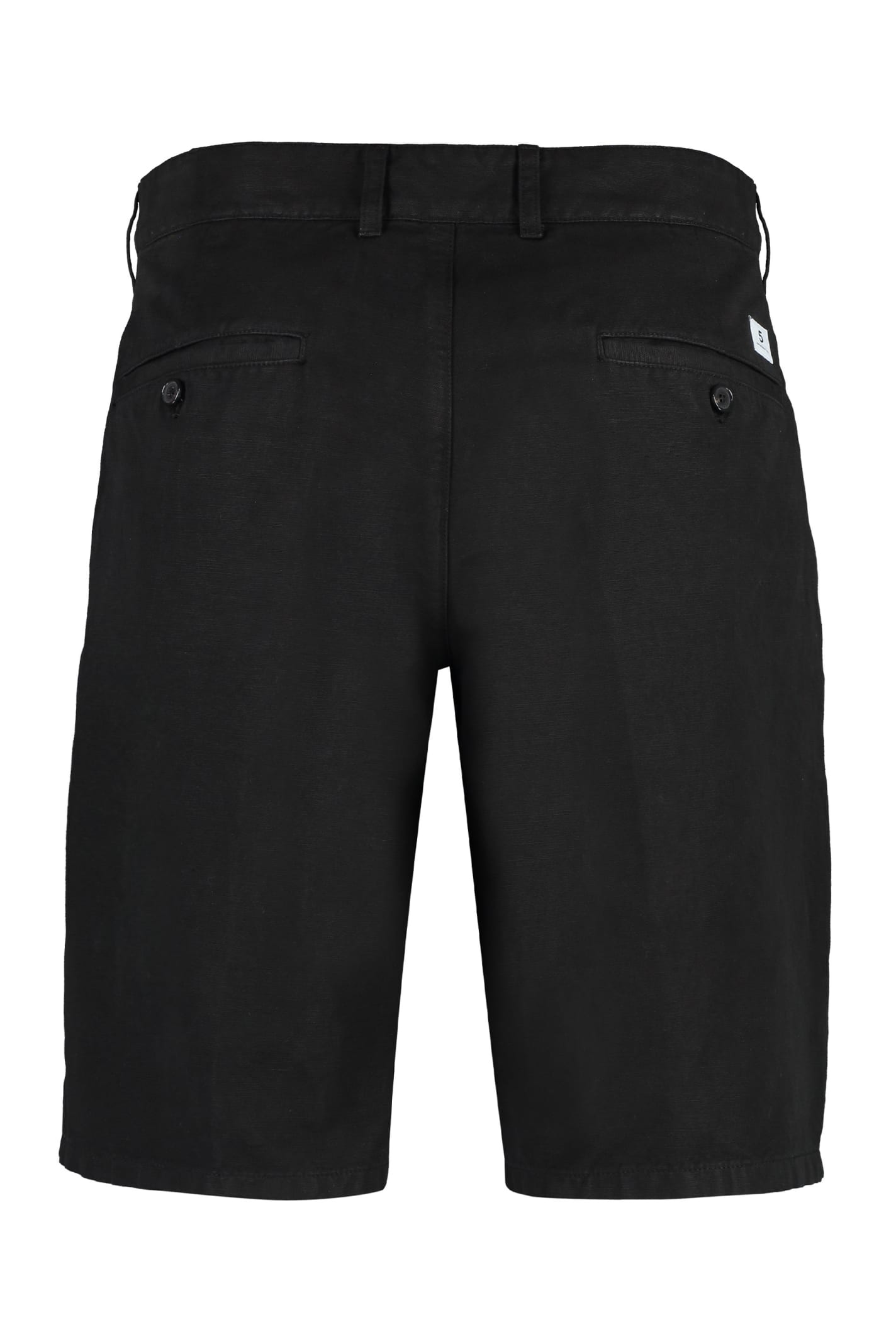 Shop Department Five Lond Cotton Blend Bermuda Shorts In Black