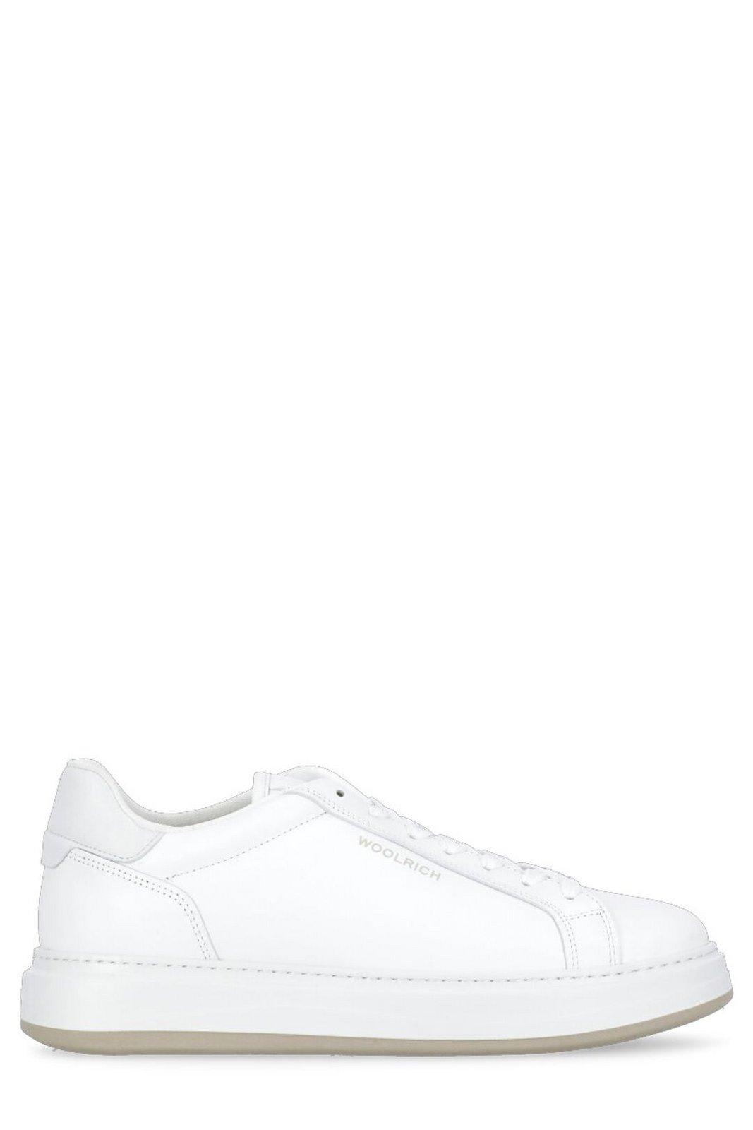 Shop Woolrich Arrow Lace-up Sneakers In White