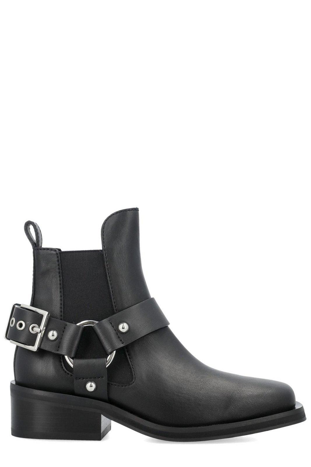 GANNI LOW CUT BIKER CHELSEA BOOTS 