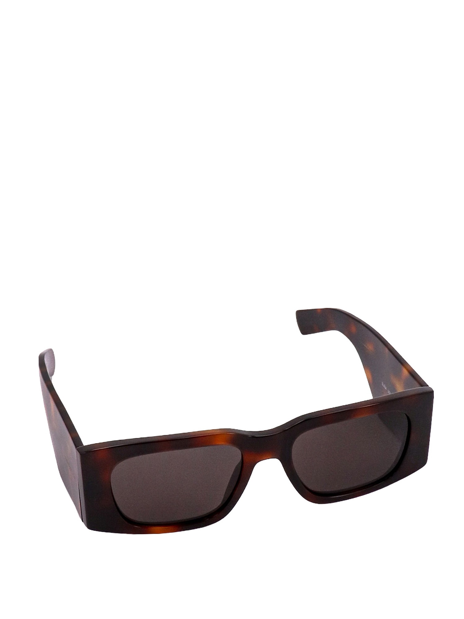 Saint Laurent Tortoiseshell Rectangle-frame Sunglasses In Brown