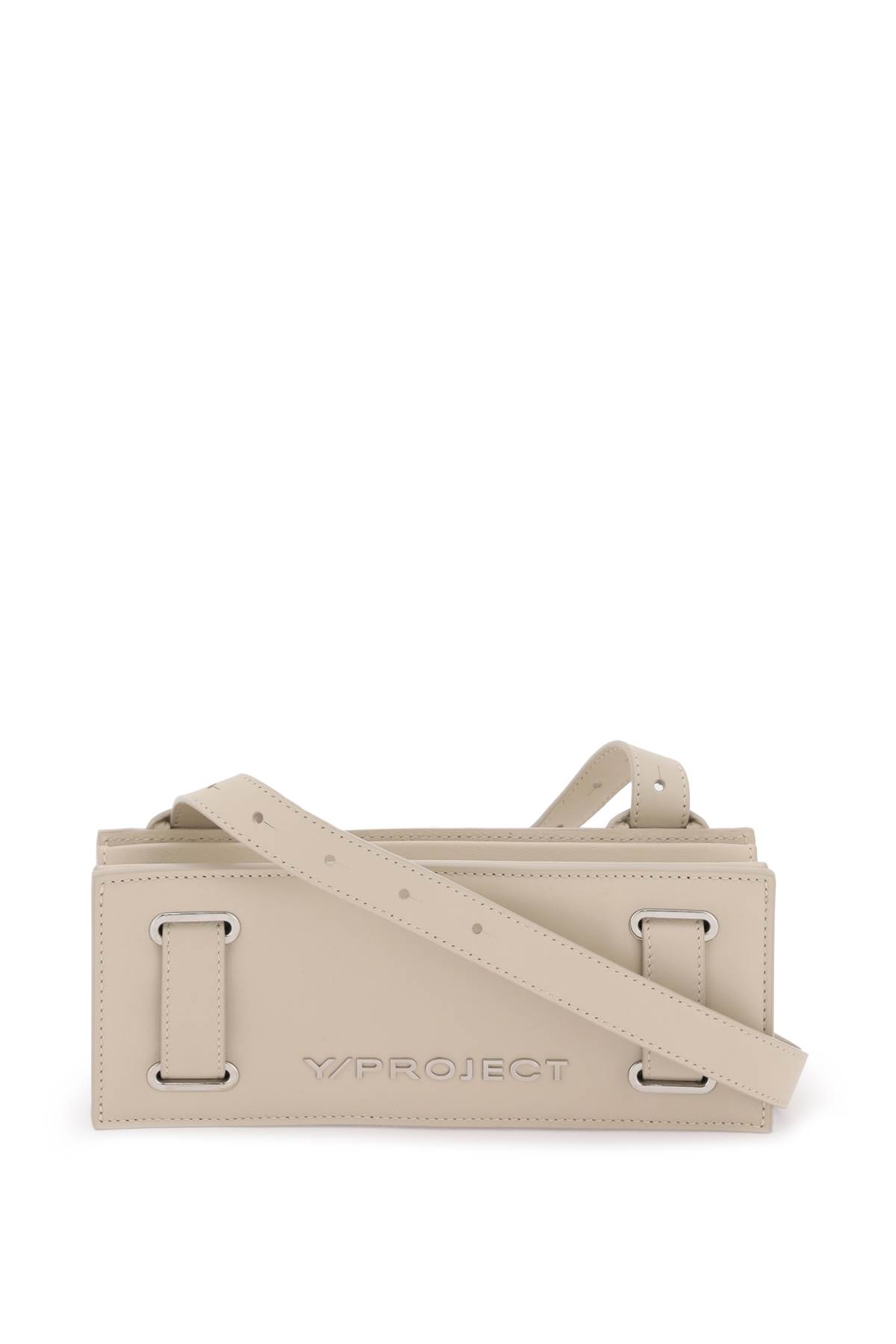 Shop Y/project Mini Accordion Crossbody Bag In Cream (beige)
