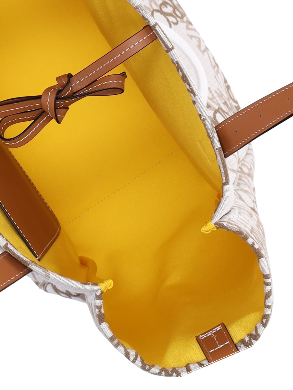 Jw Anderson Embroidered-logo Tote Bag In Natural/pecan