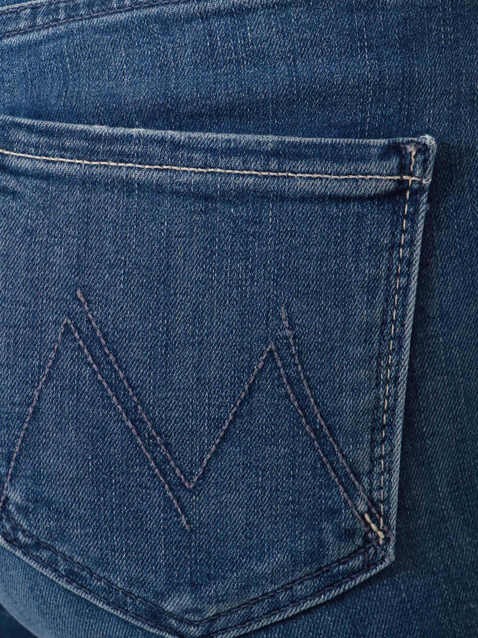 Shop Mother Jeans In Blu Denim