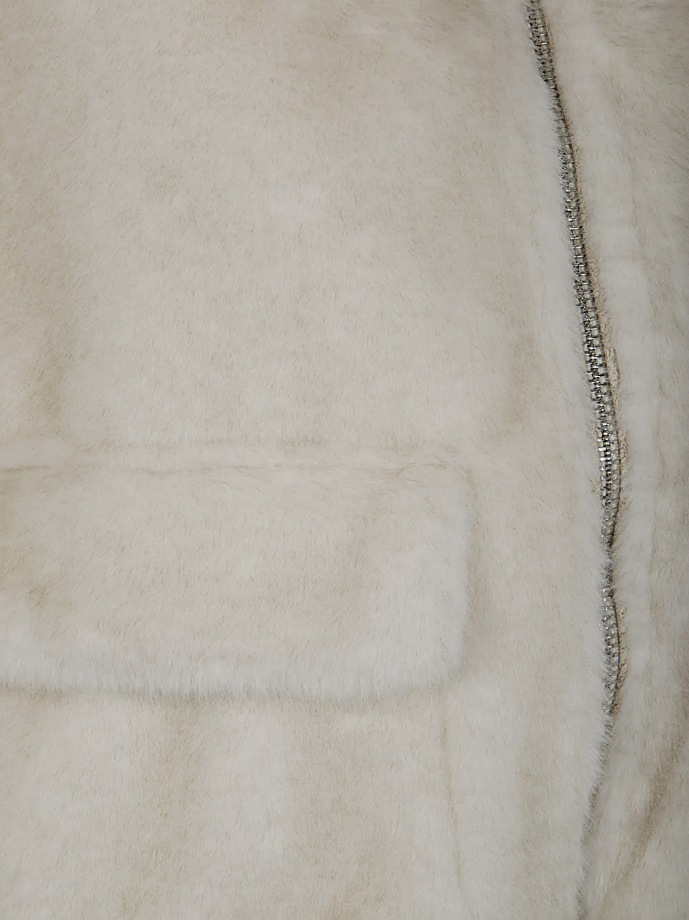 Shop Essentiel Antwerp Genz Faux Fur Jacket In Off White