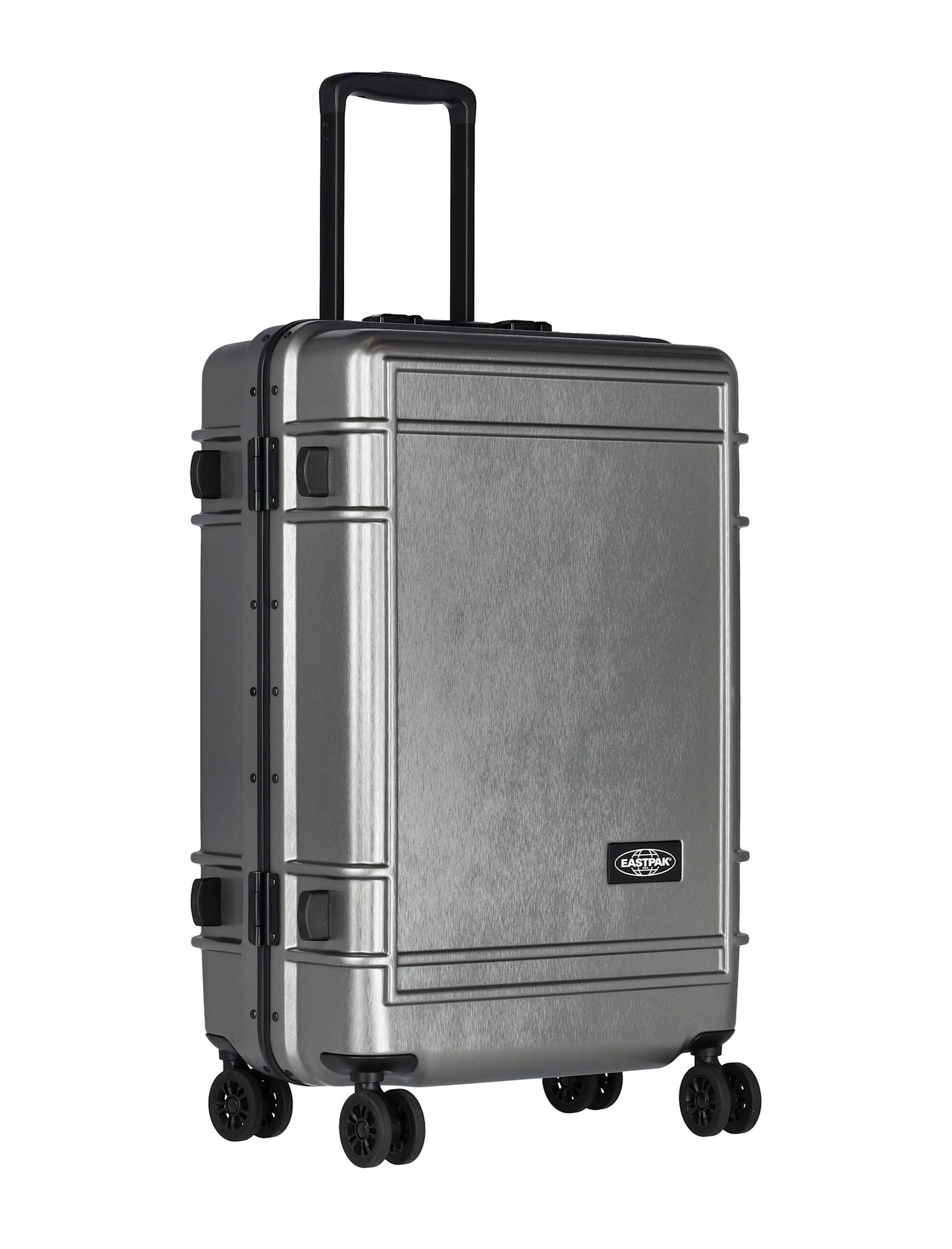 Shop Eastpak Resistr Case M In Brushed Metal