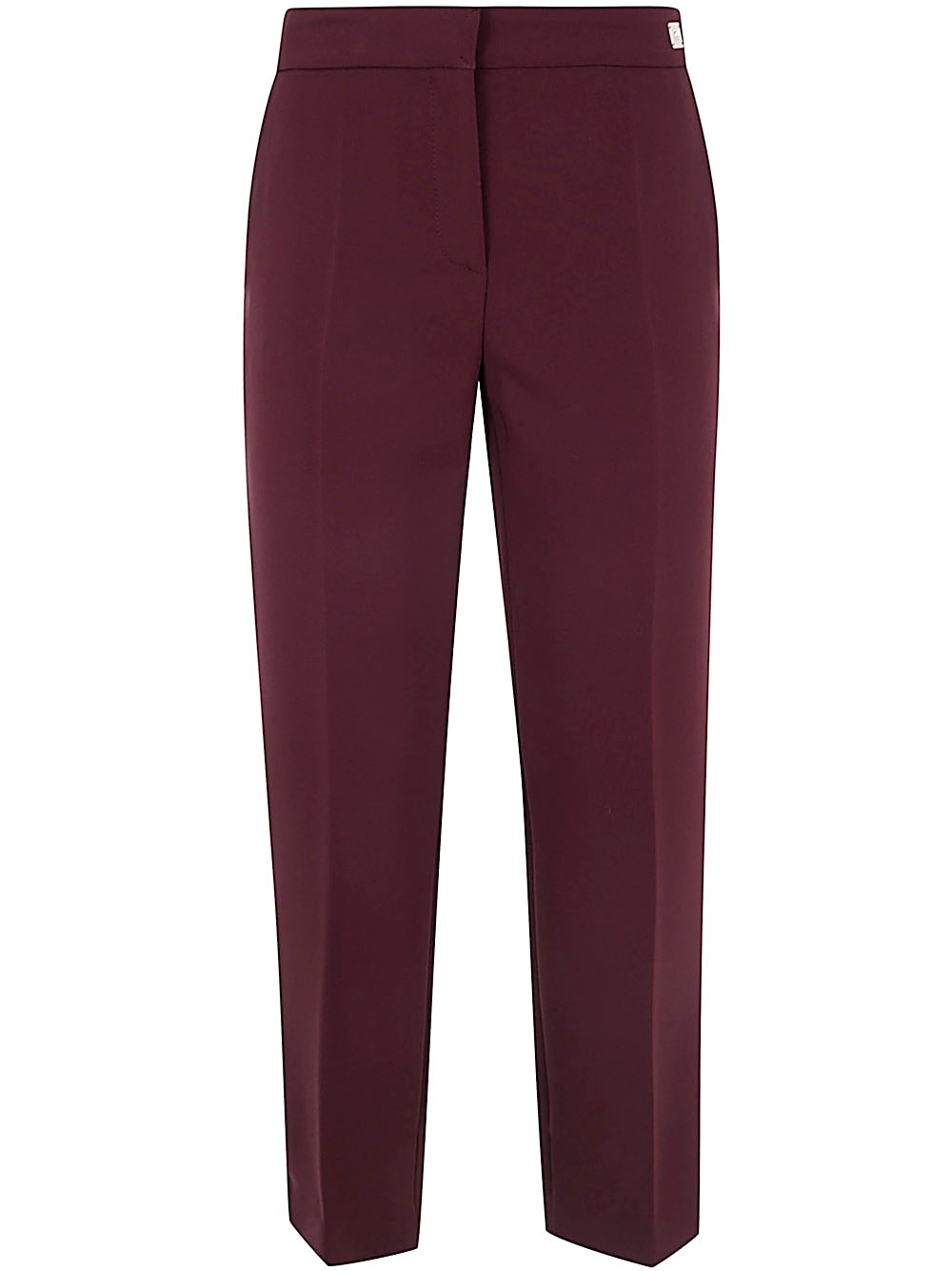 Shop Elisabetta Franchi Pants In Rouge Noir