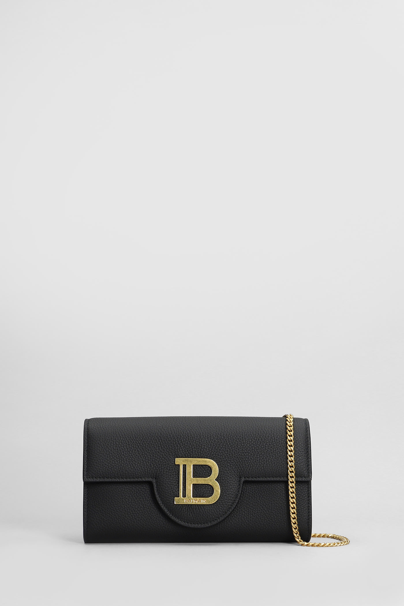 Shop Balmain B Buzz Shoulder Bag In Black Leather