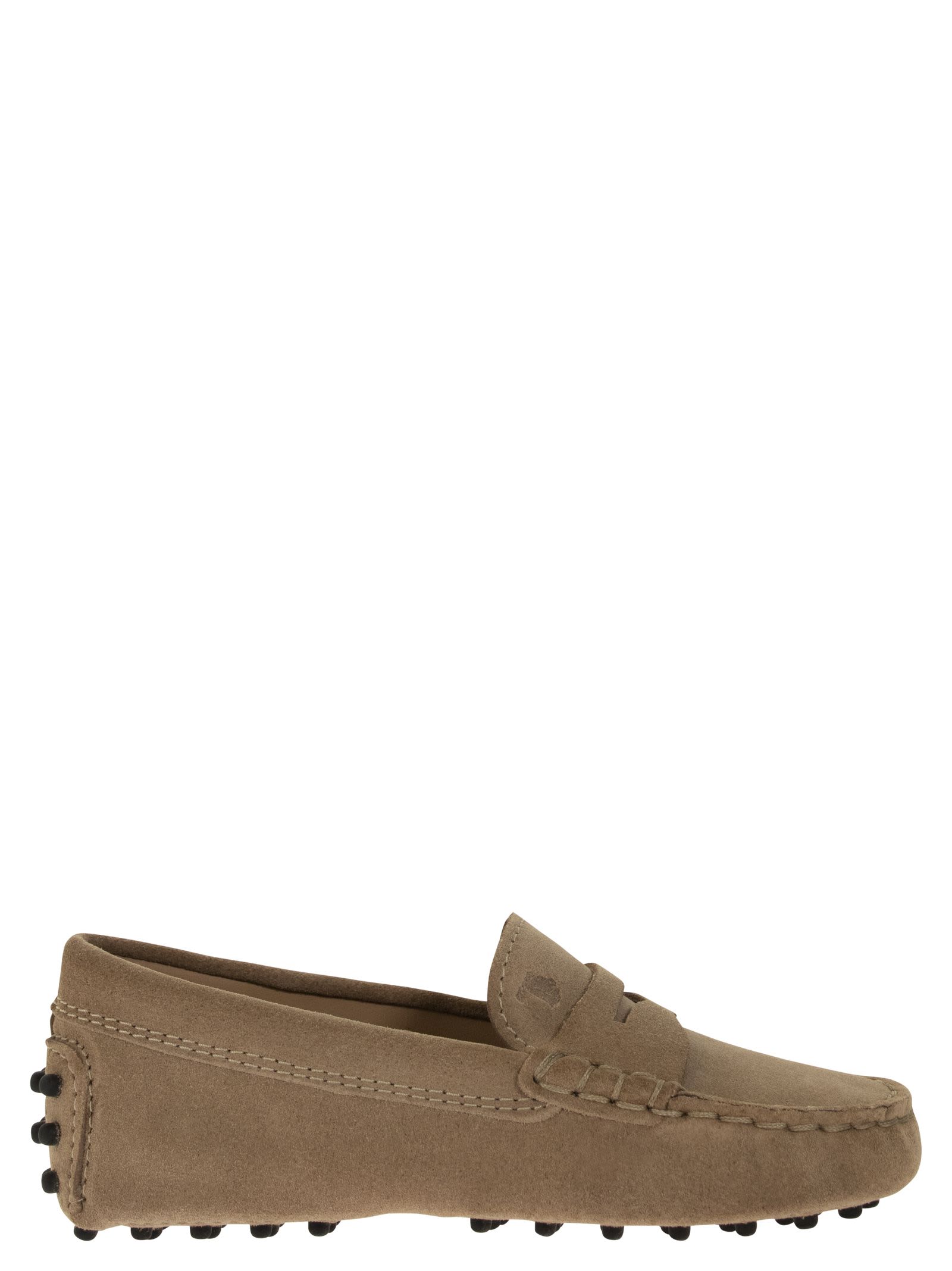 Tod's Kids' Suede Loafer In Tobacco