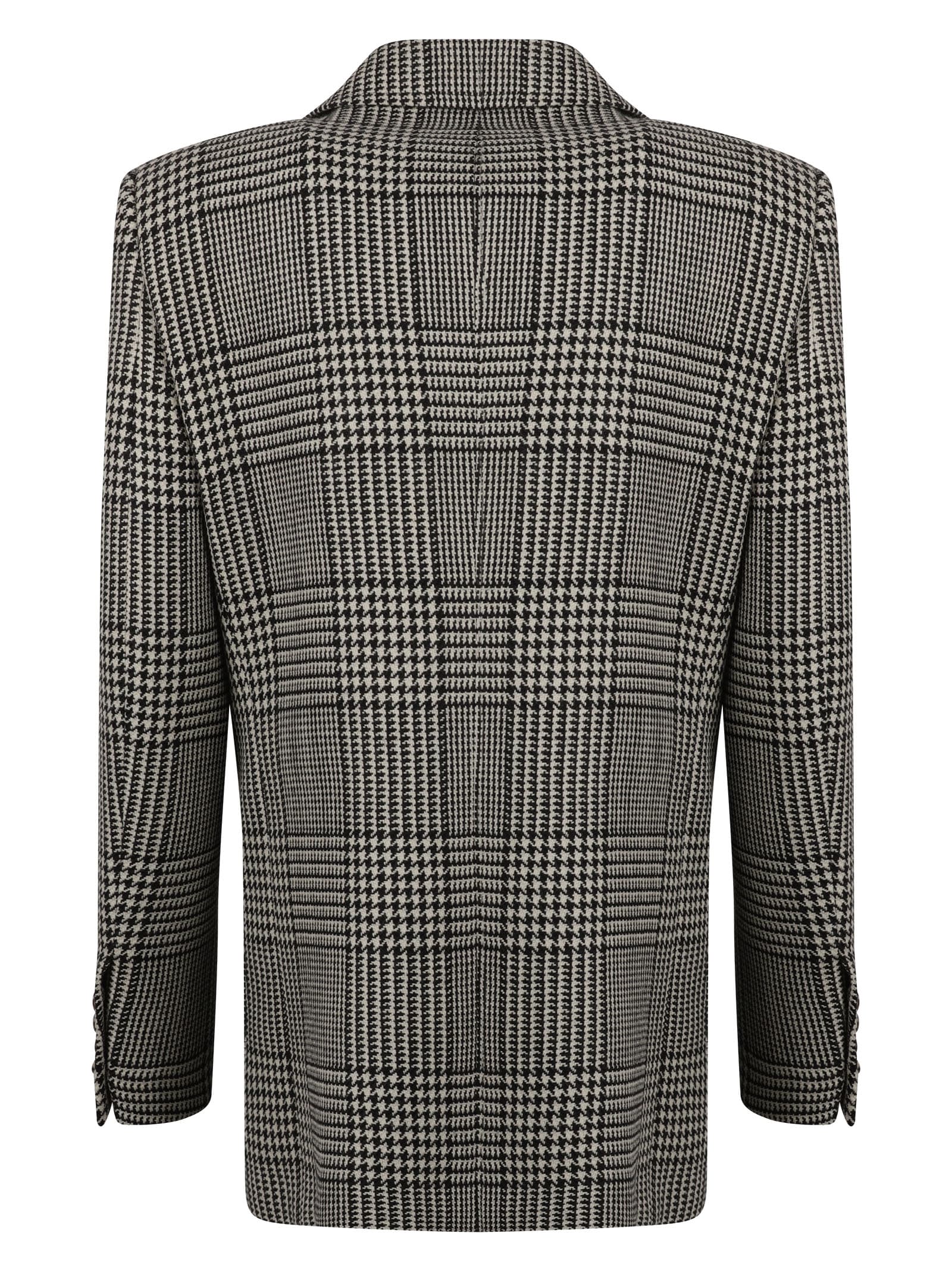 Shop Valentino Houndstooth Wool Blazer In Multicolor