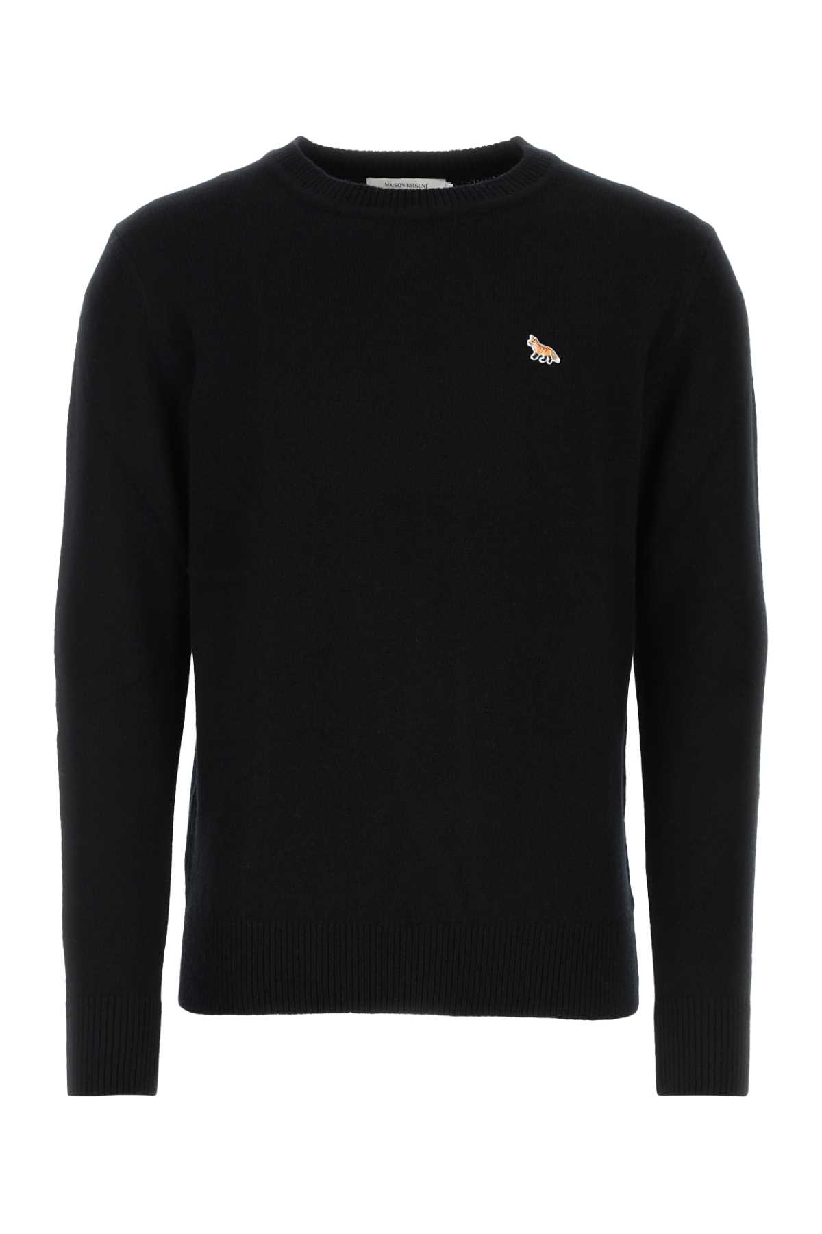 Maison Kitsuné Black Wool Sweater