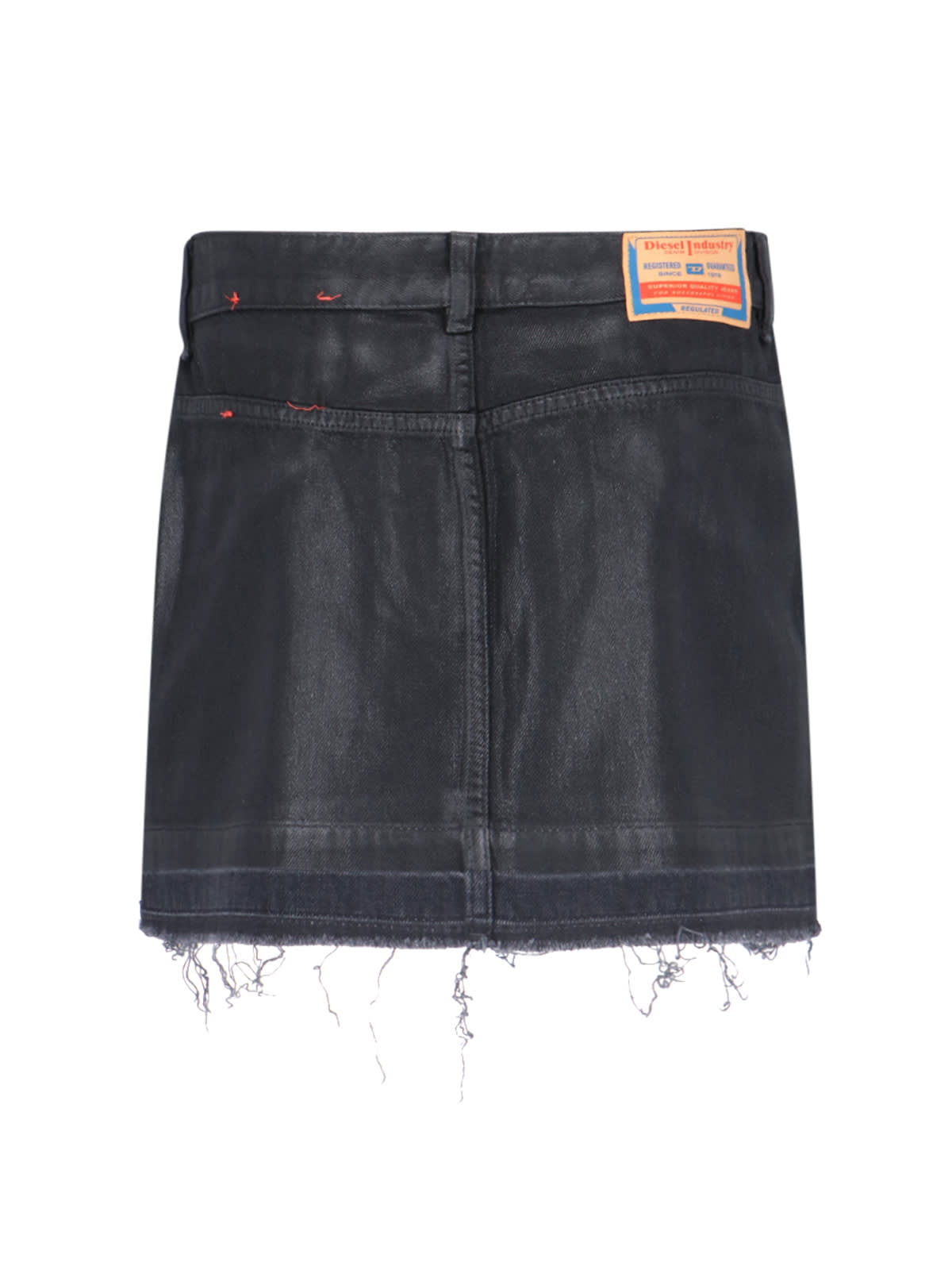 Shop Diesel Mini Skirt De-ron In Black