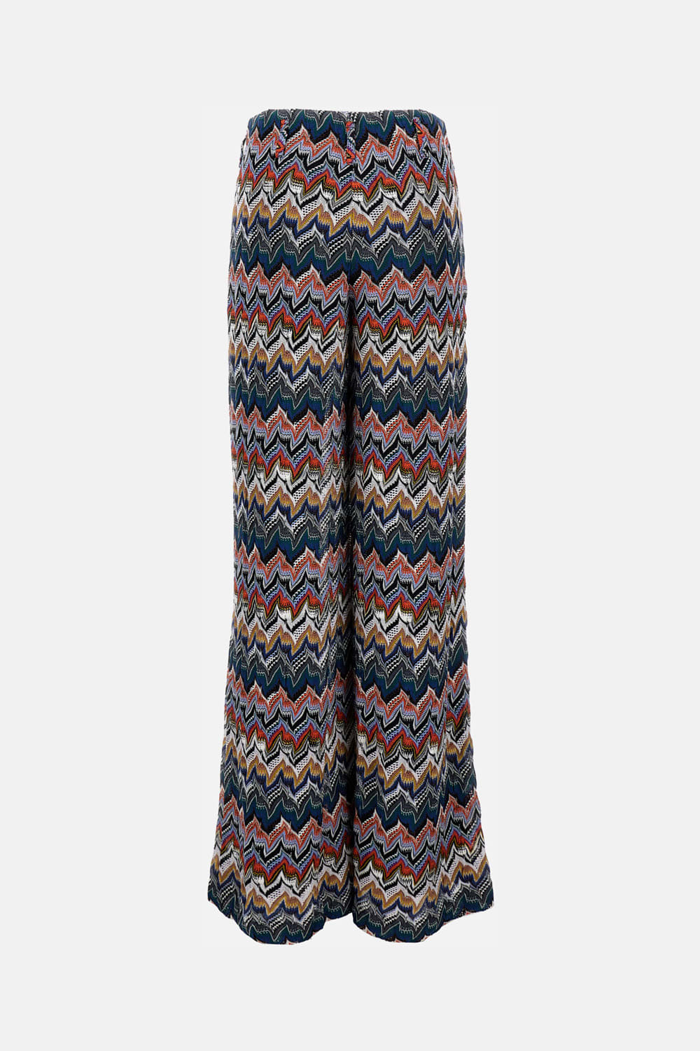 Missoni Long Zigzag Pattern Trousers With Elastic Waistband In Multi