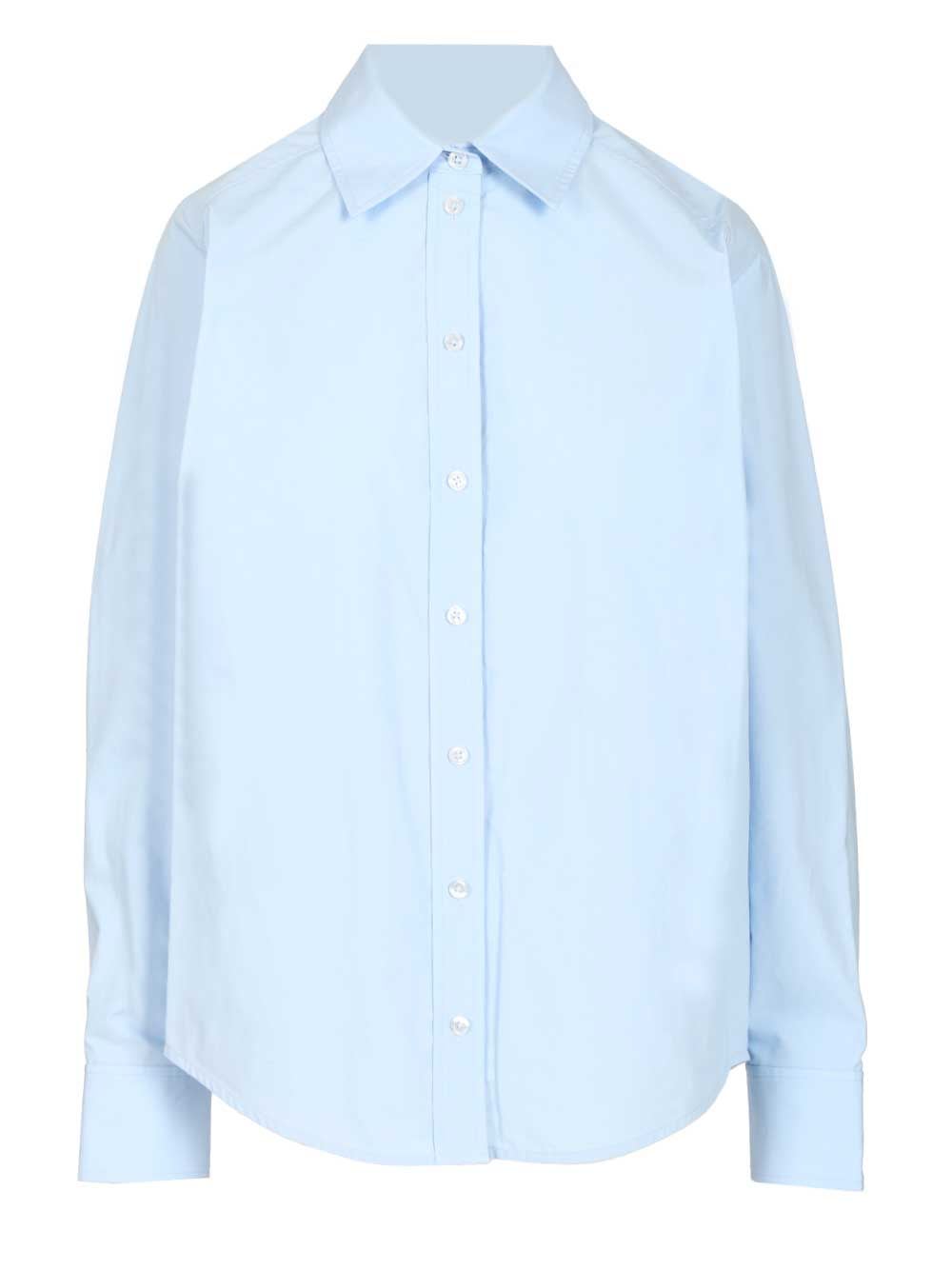 Alexander Wang Women Shirt With Removable Logo Tag In Blue