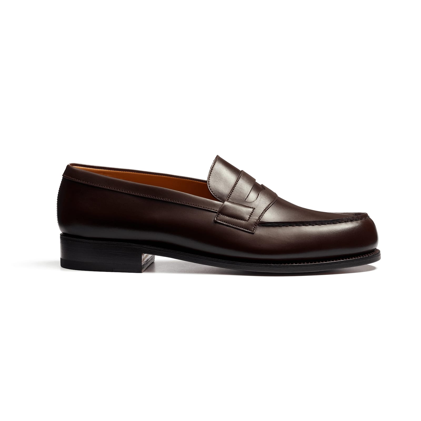 Shop Jm Weston 180 Loafer In Dark Brown