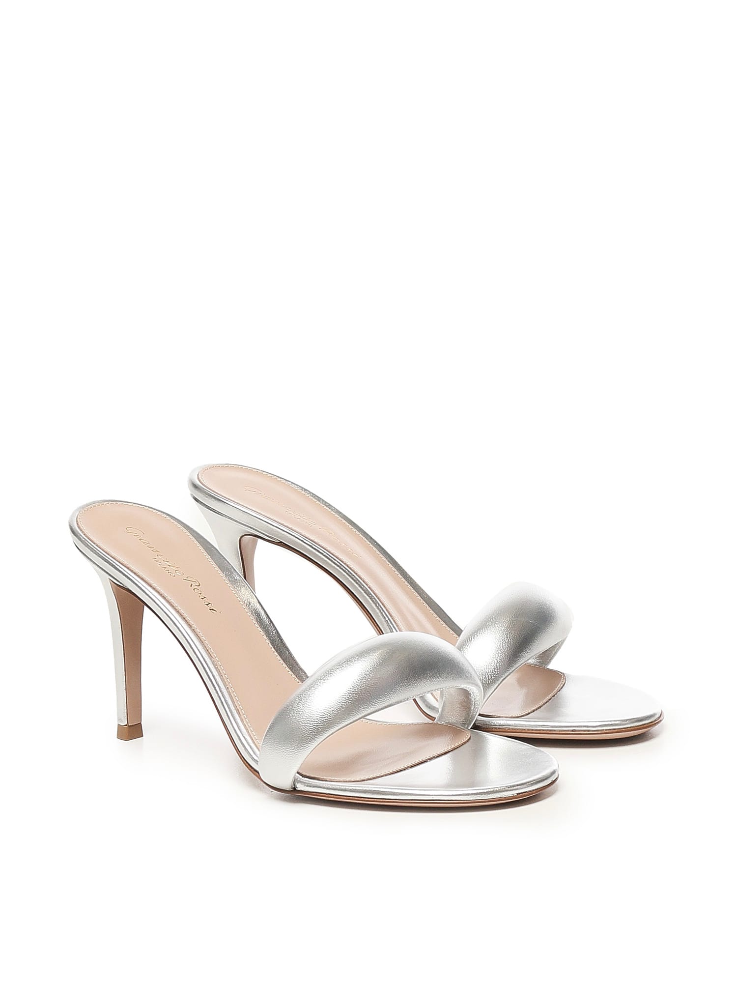 Gianvito Rossi Silver Bijoux 85 Sandals In Silver
