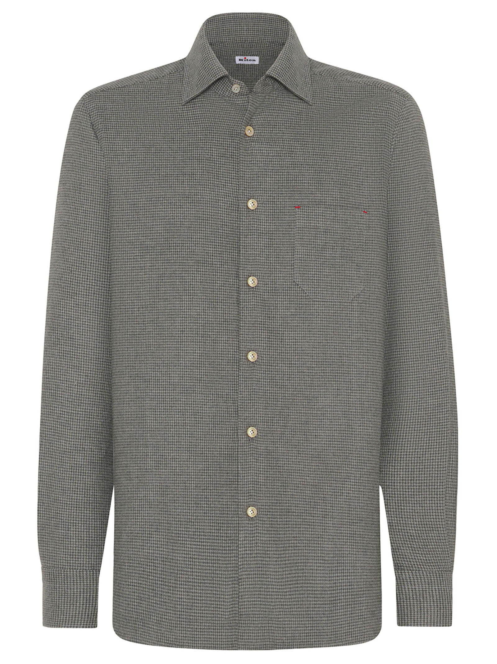 Shop Kiton Nerano - Shirt Cotton In Grey