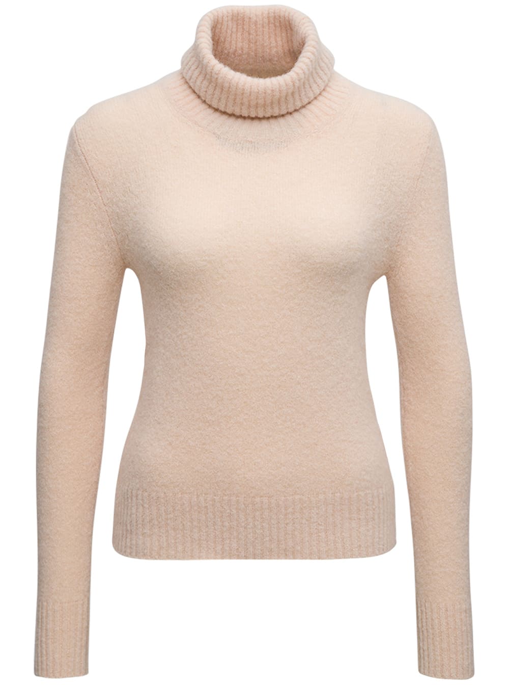 Jucca High Neck Beige Wool Blend Sweater
