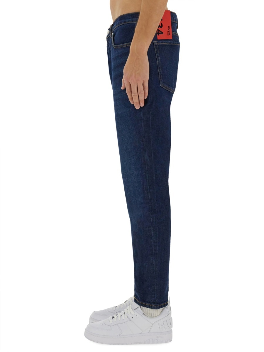 Hugo Boss Delaware Slim-fit Jeans In Dark-blue Super-soft Denim In Denim