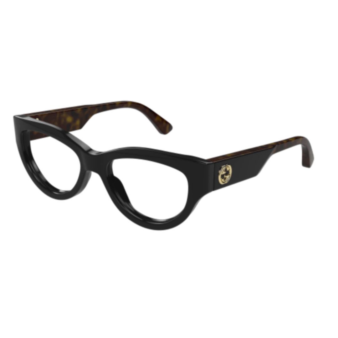 Gucci Gg1665o-005 Black-havana-transparent