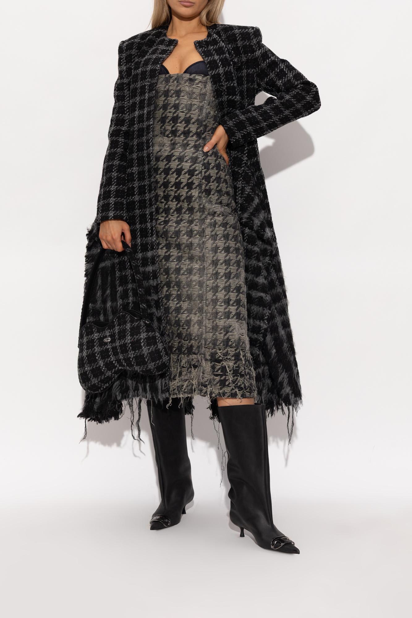 Diesel Venus 40 Tube High Heels Boots In Black Leather In Black