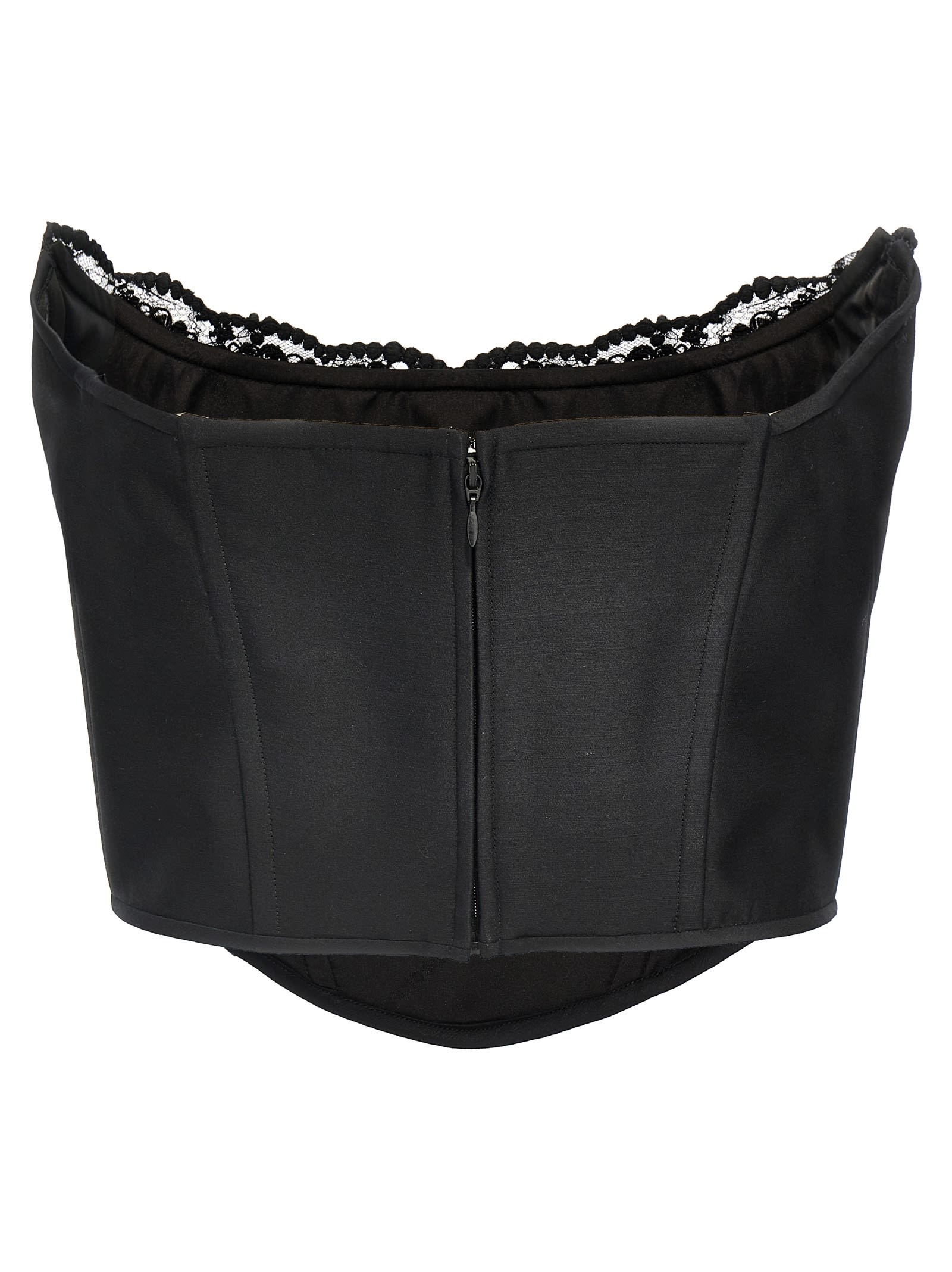 Dsquared2 "parisian Corset" Strapless Top In Black