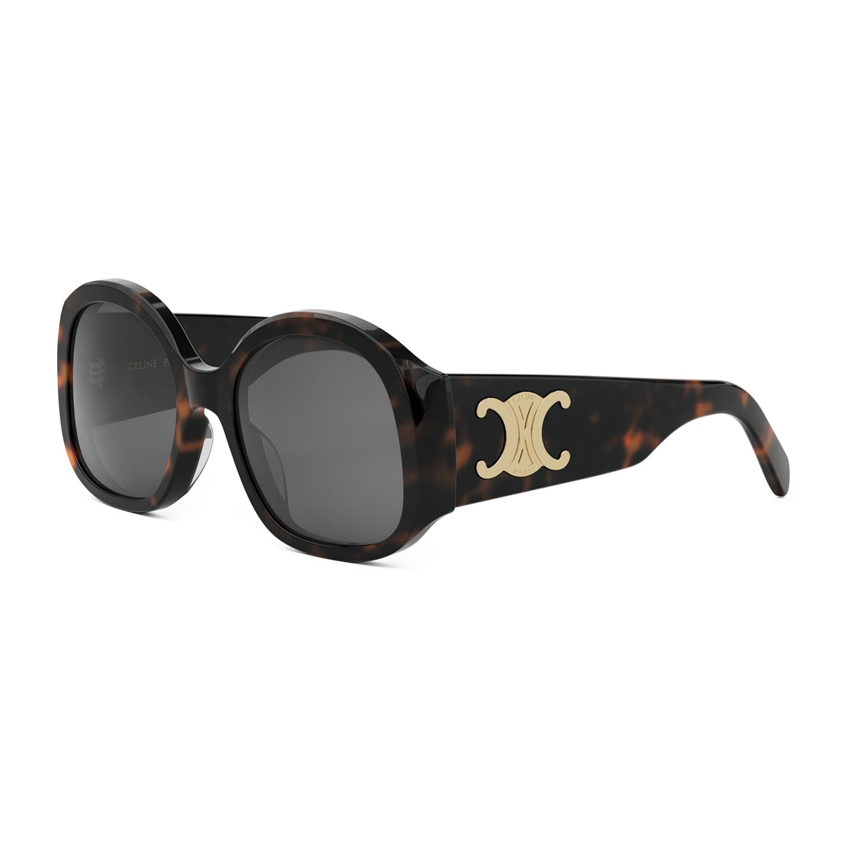 CELINE CELINE CL40305U MAXI TRIOMPHE 52A DARK HAVANA SUNGLASSES