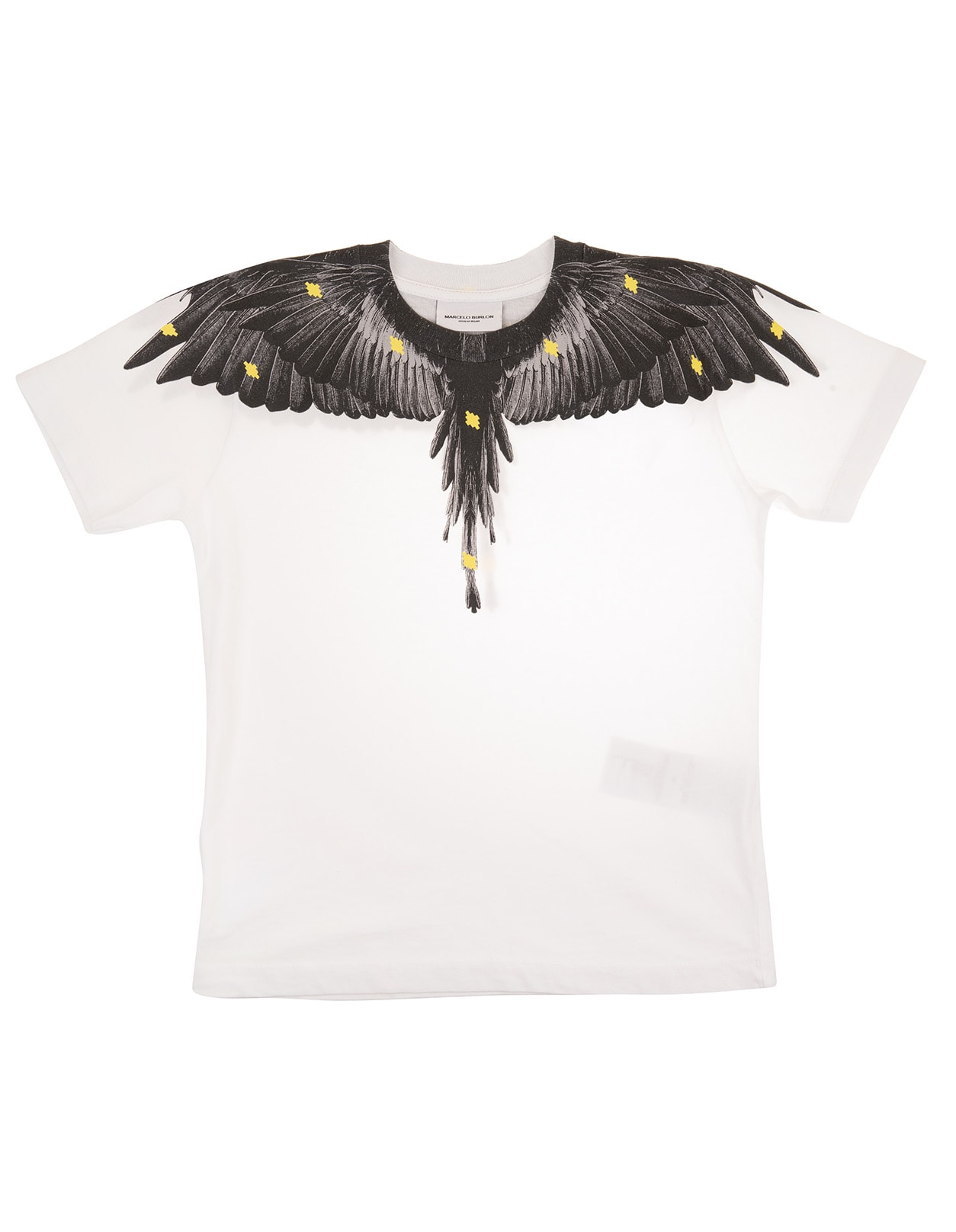 Marcelo Burlon White Cotton Wings-print T-shirt