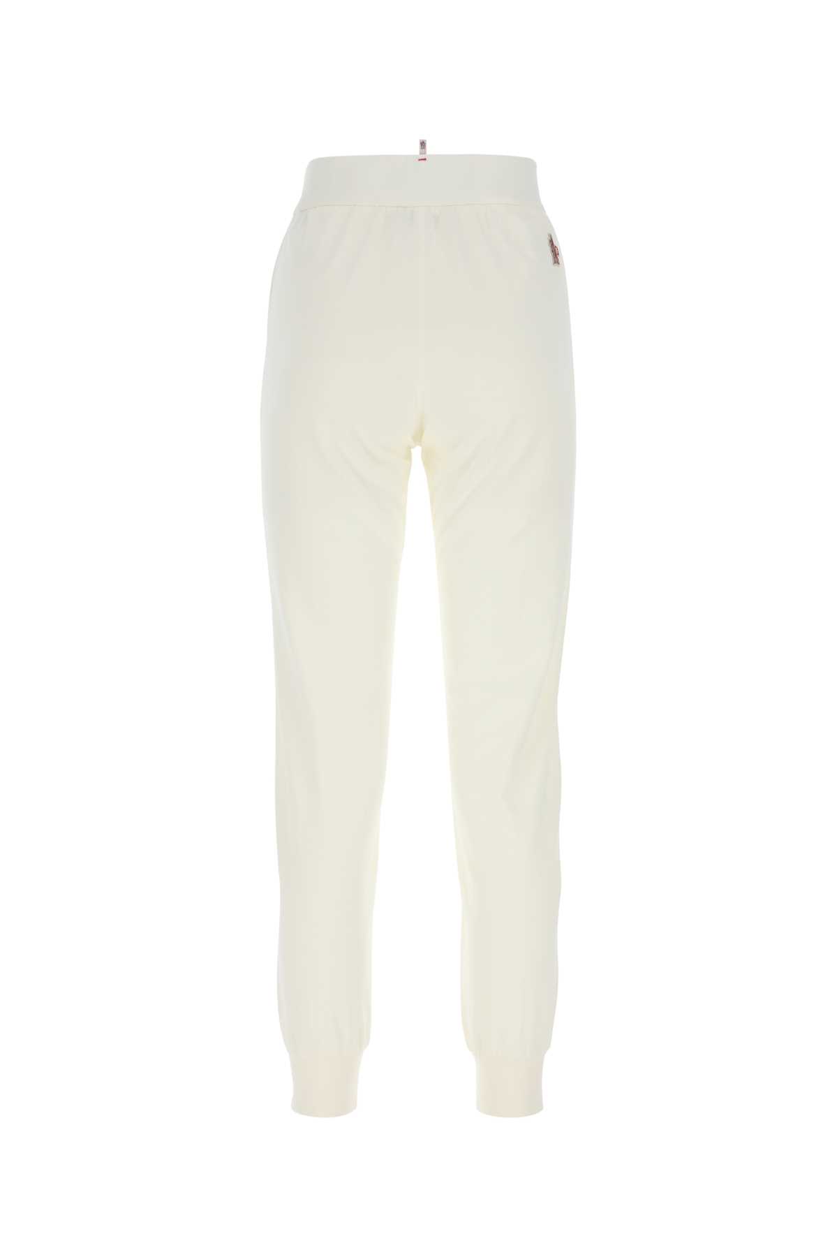 Shop Moncler Ivory  Grenoble Day-namic Joggers In White