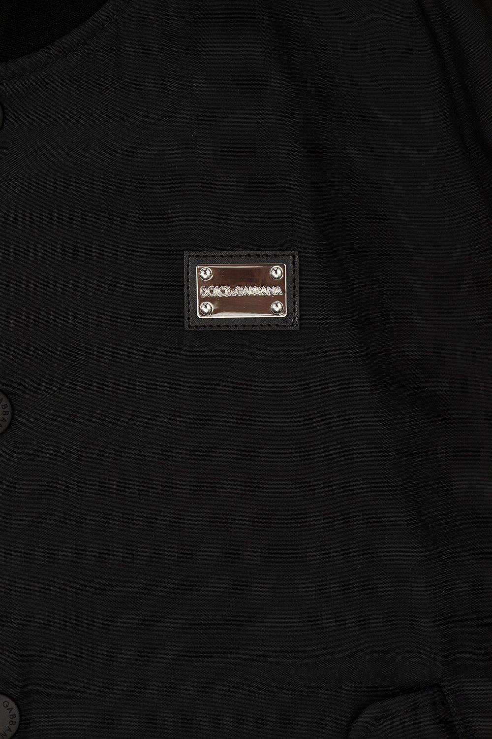 Shop Dolce & Gabbana Buttoned Padded Bomber Jacket