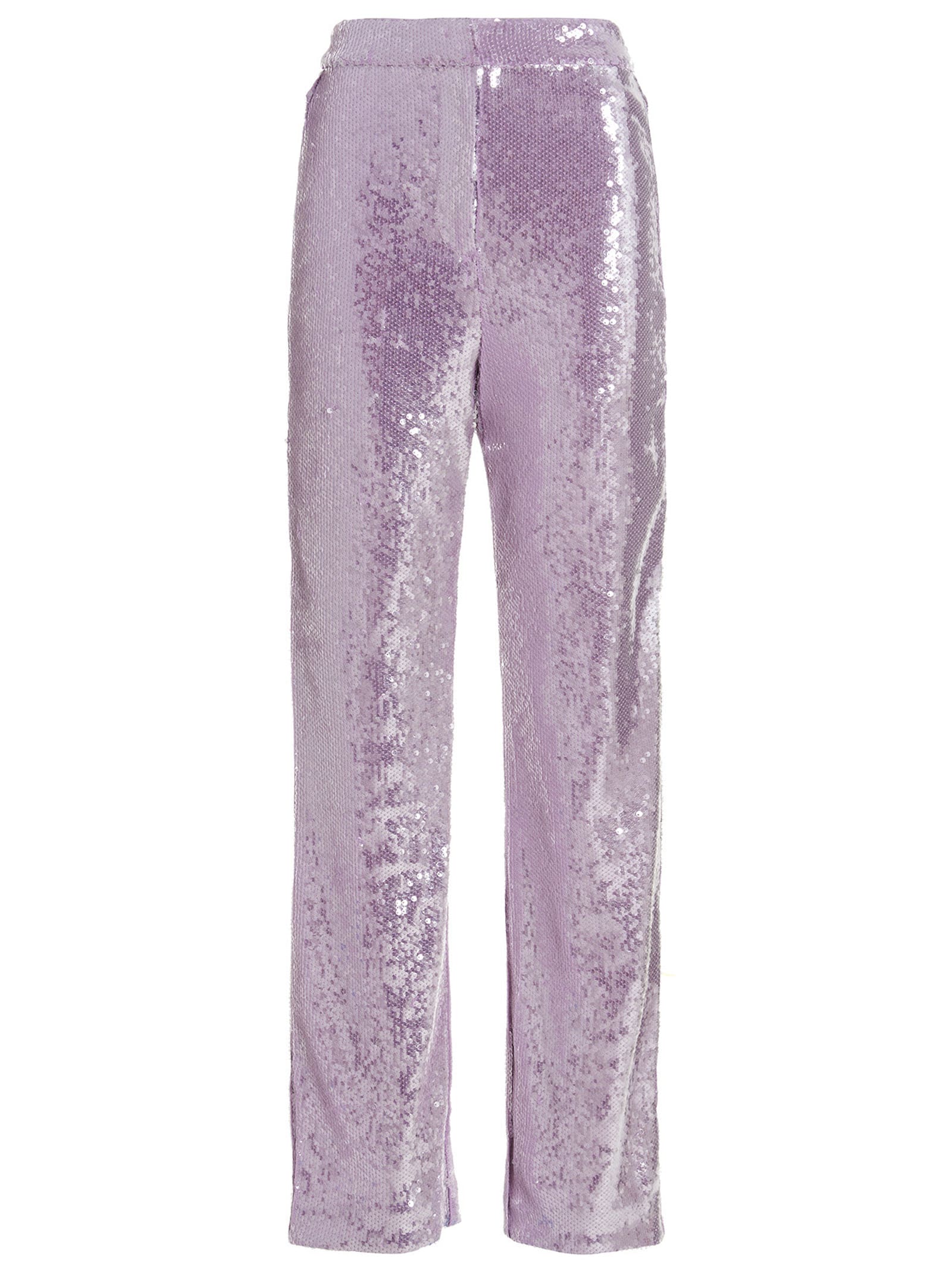 Shop Rotate Birger Christensen Sequin Pants In Purple