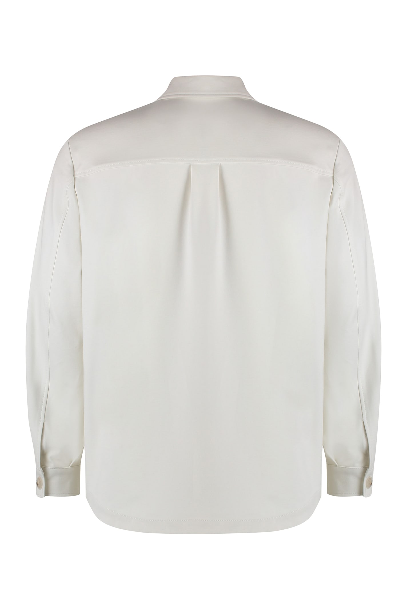 Shop Hugo Boss Viscose Overshirt In White