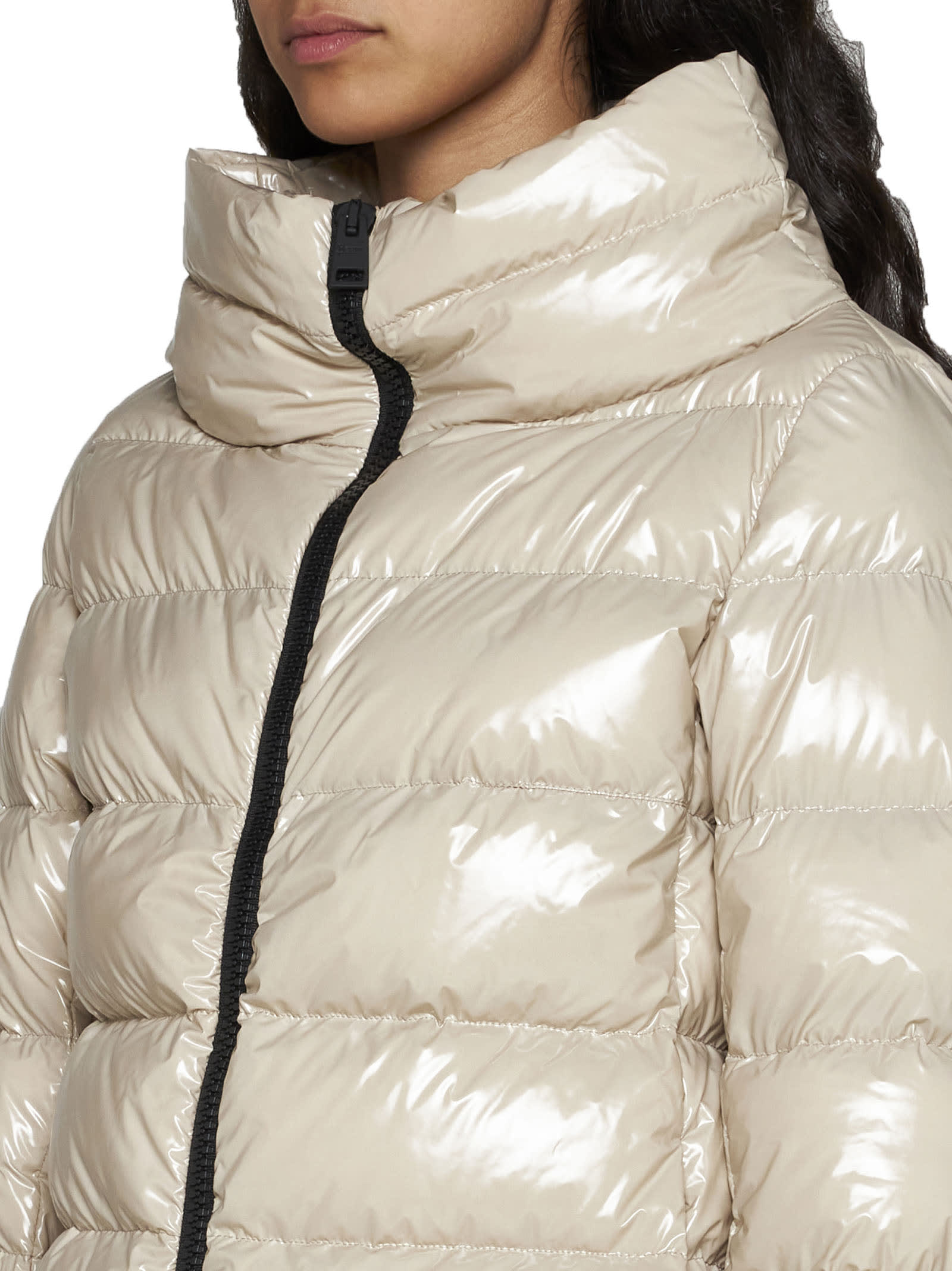 Herno Cappa Gloss Con Manicotti Down Jacket In Chantilly