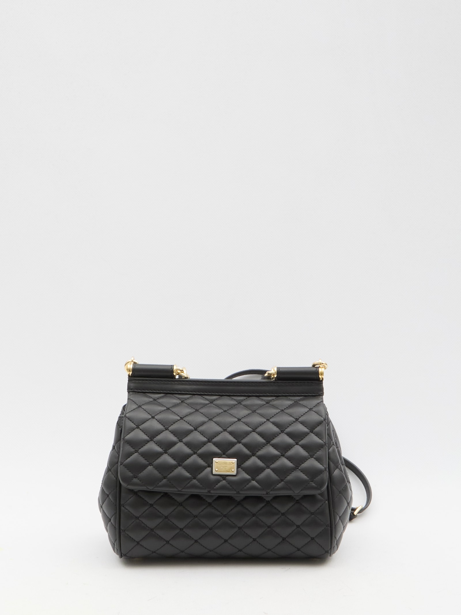 Shop Dolce & Gabbana Sicily Medium Handbag In Black