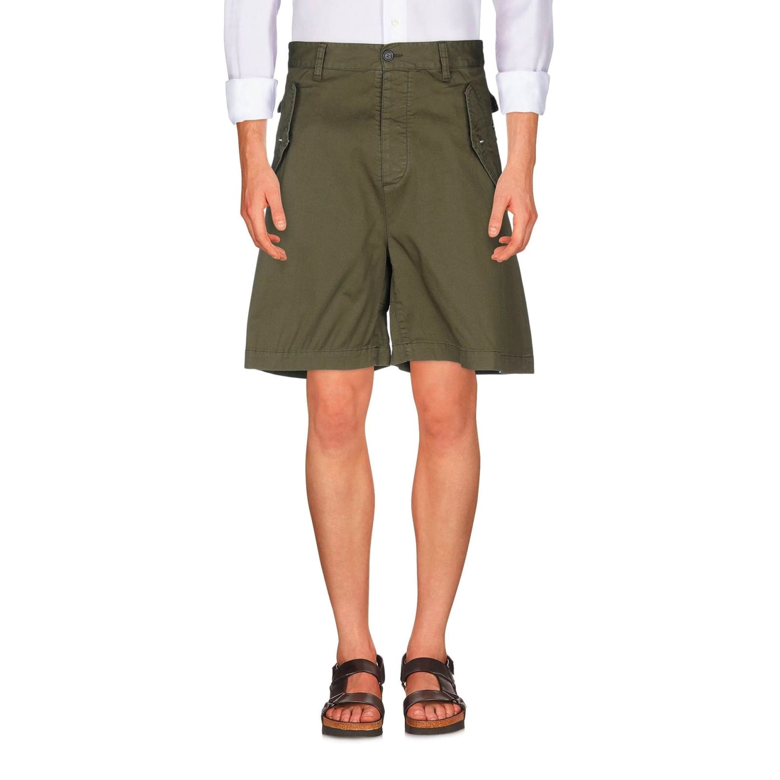 Shop Dsquared2 Cotton Shorts In Green