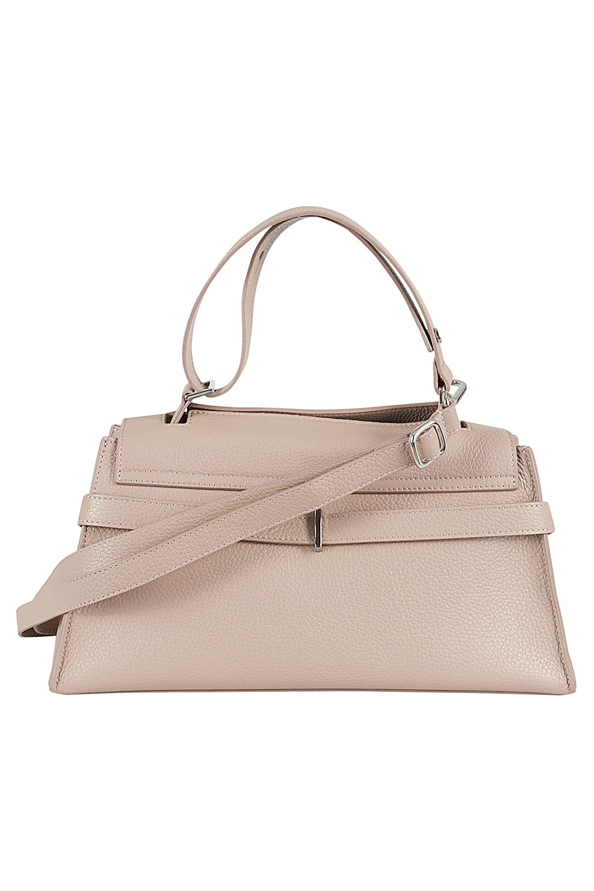 Shop Orciani Borsa In Pelle In Rosa Antico