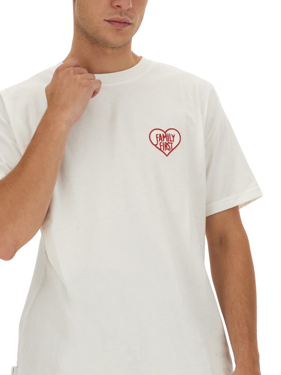Shop Family First Milano T-shirt With Logo In White