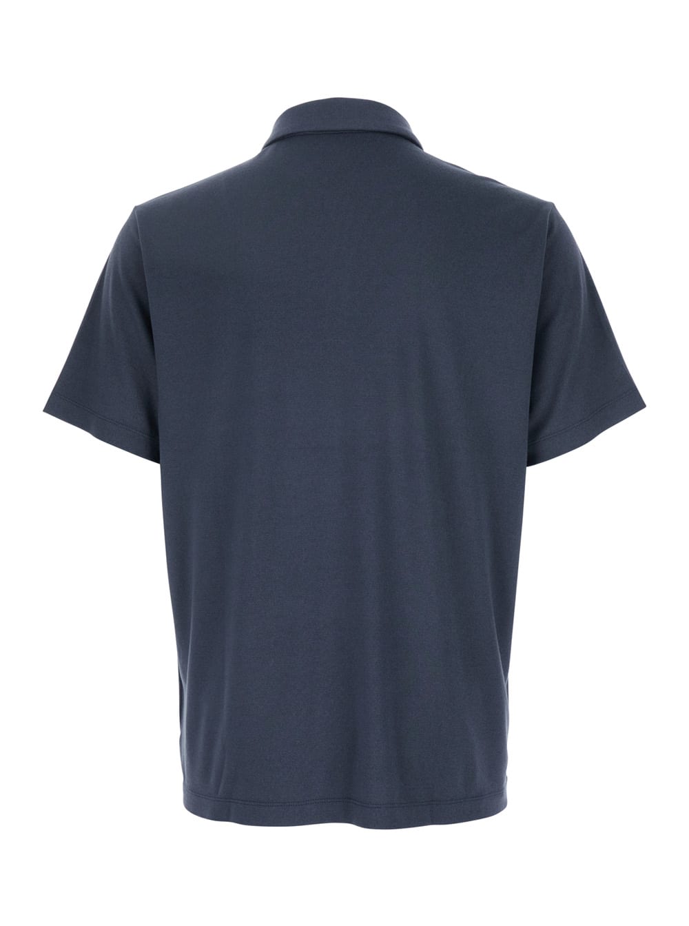 Theory Blue Polo Shirt With Classic Collar And Front Button Closure In Cotton Man In Blu