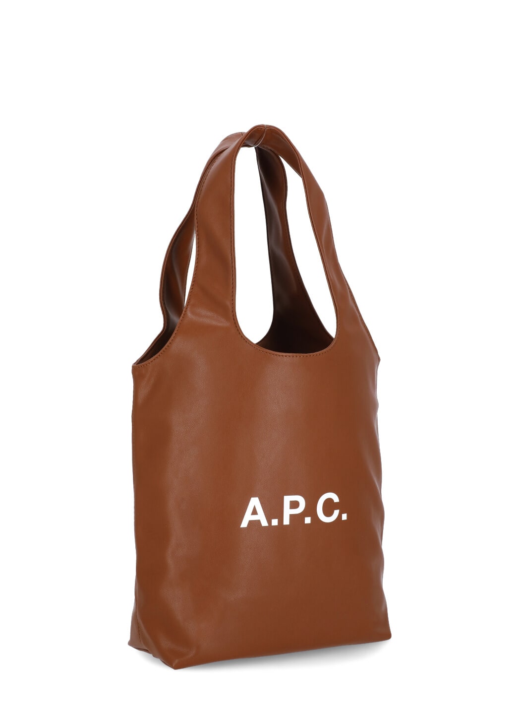 Apc Ninon Structured Tote Bag With Large Handles In Brown