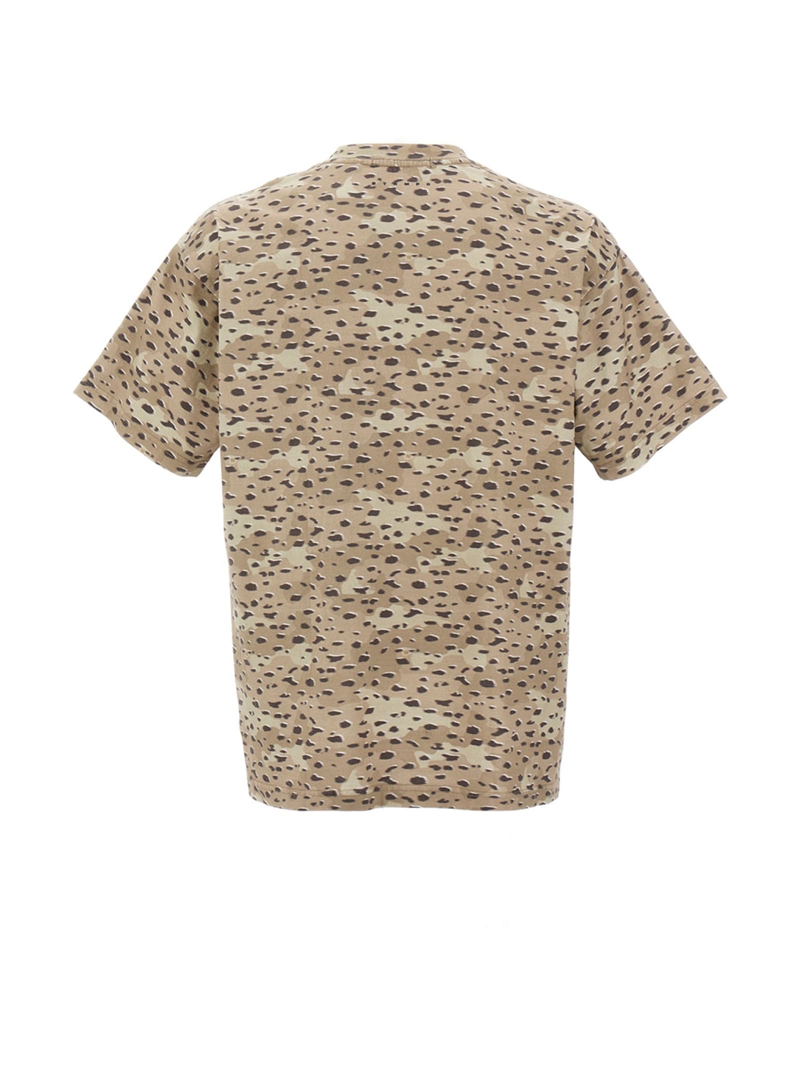 Shop Stampd T-shirt Camo Leopard In Beige