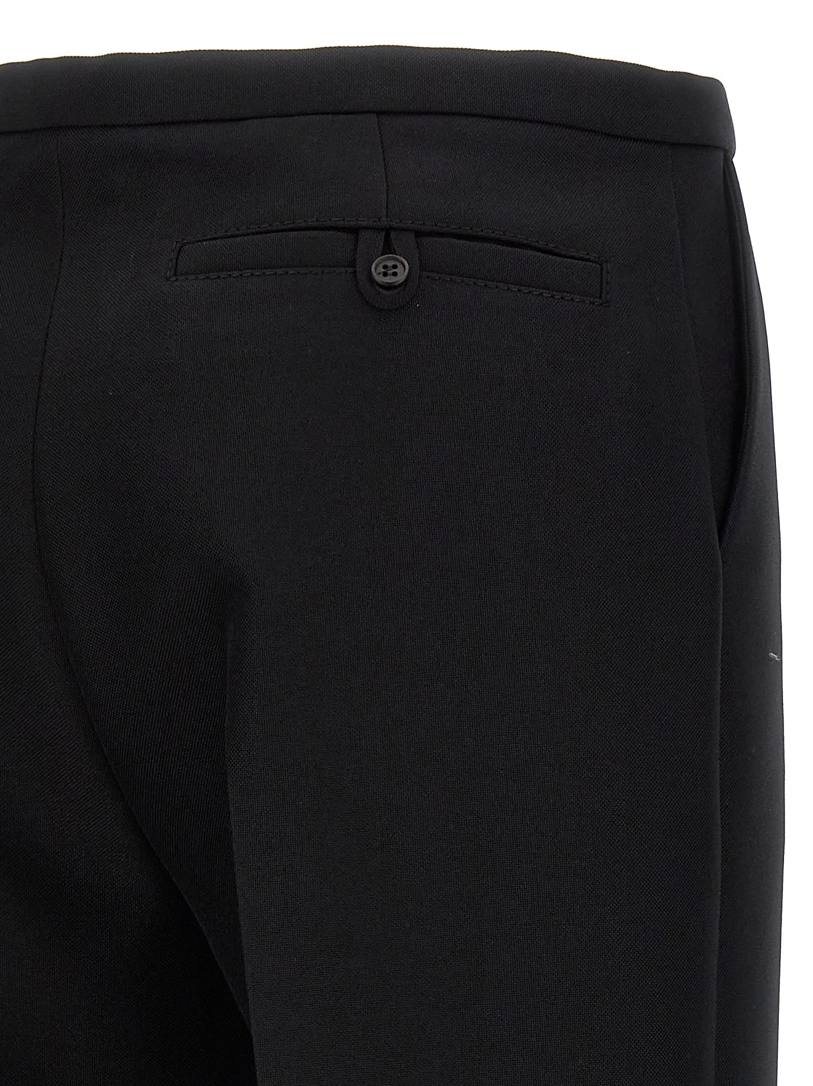 Shop Philosophy Di Lorenzo Serafini Techno Grain De Poudre Trousers In Black