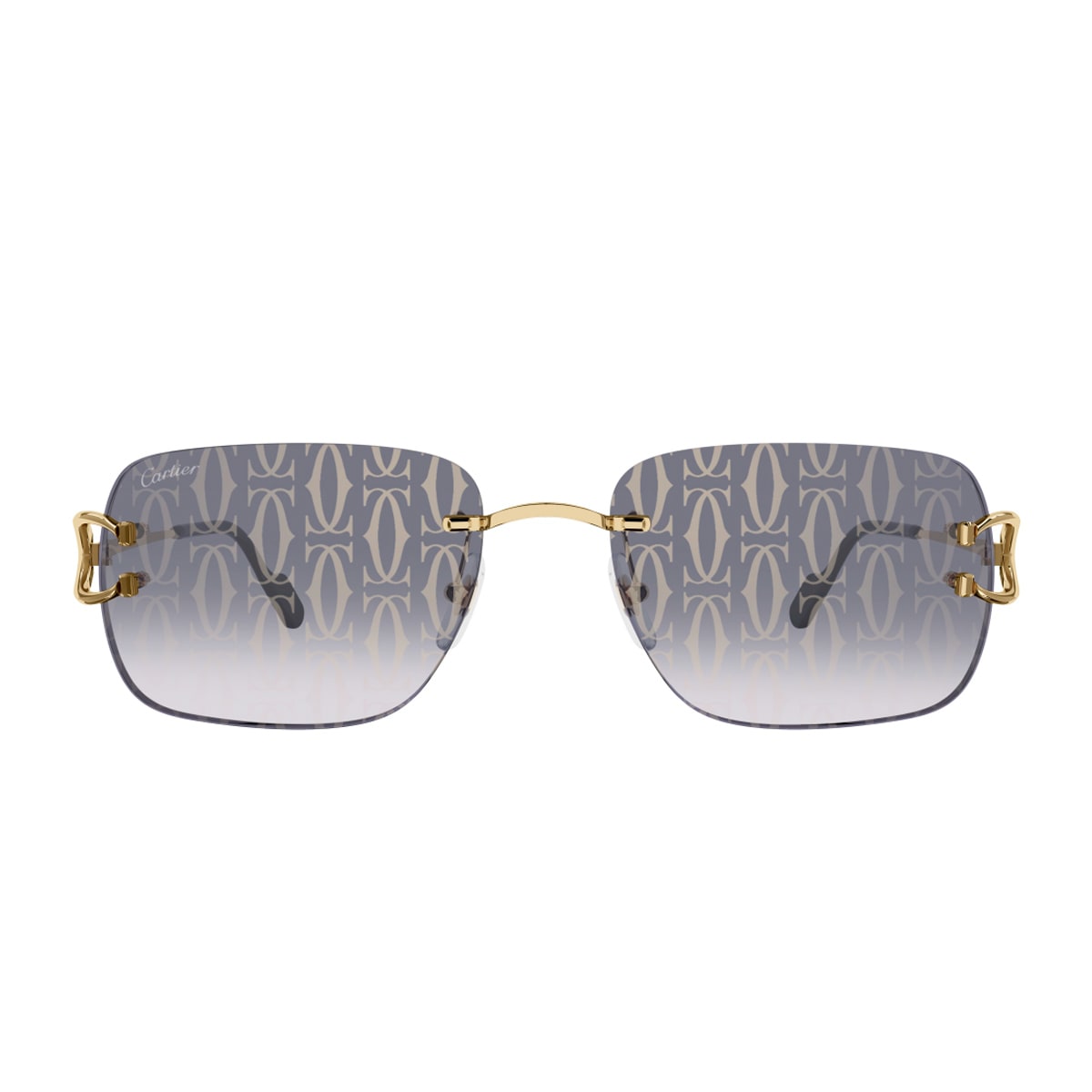 Cartier Ct0330s Décor C De 007 Gold Grey Glasses In Gold
