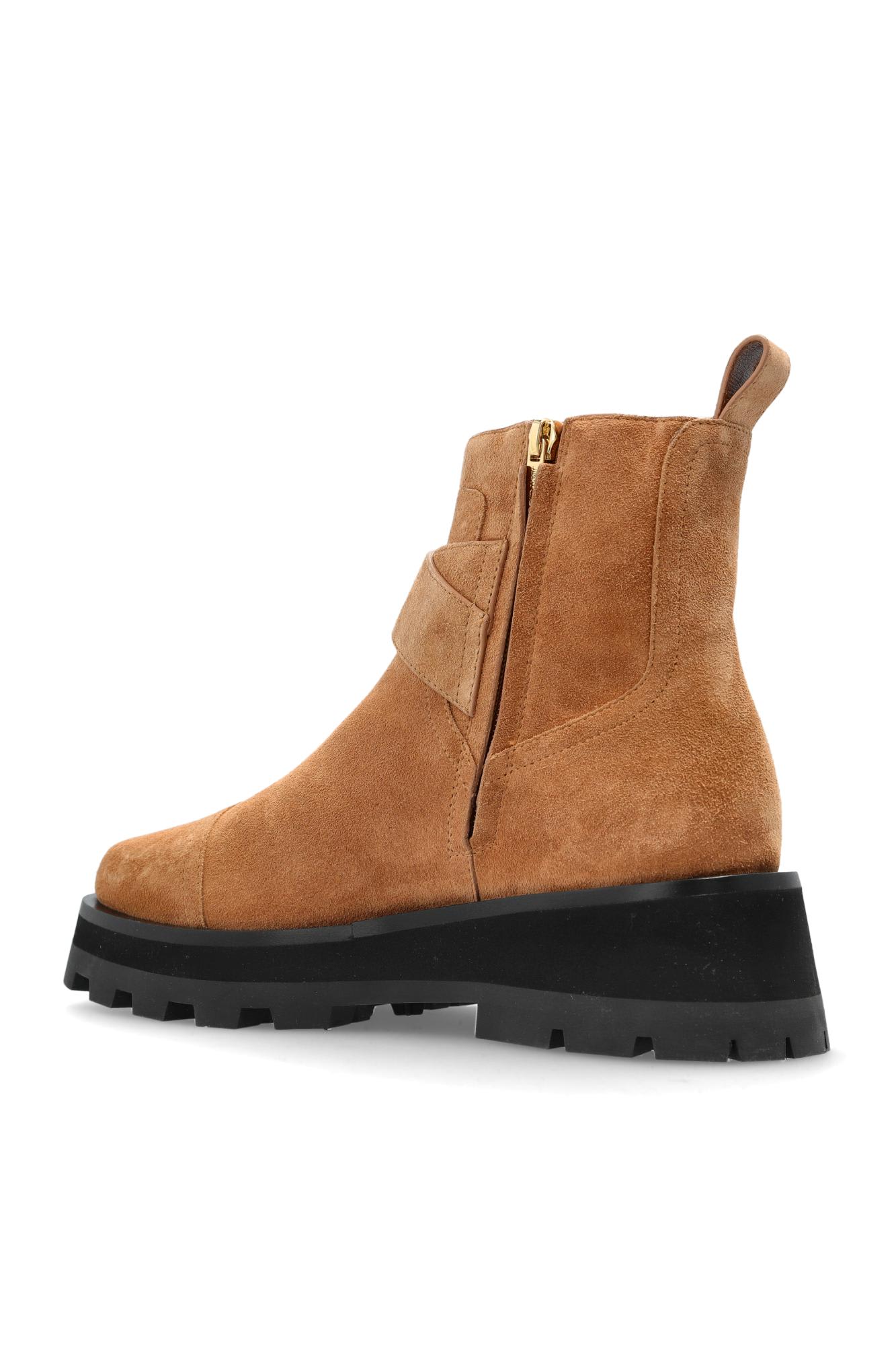 Jimmy Choo Ankle Boots With Lug Sole And Round Toe In Brown