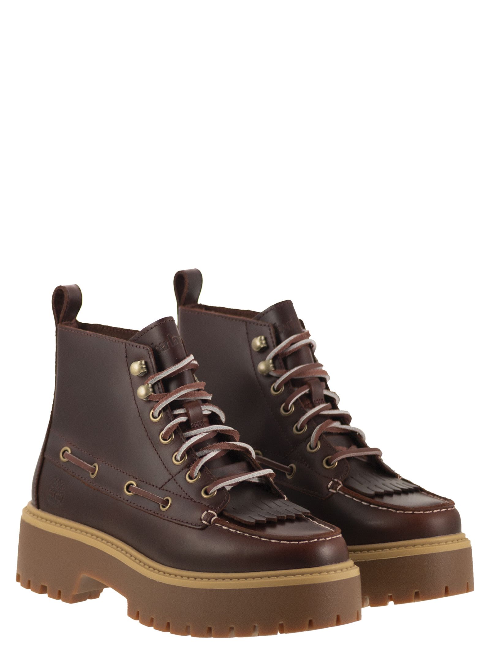Timberland Stone Street Platform Hiking Boot In Brown