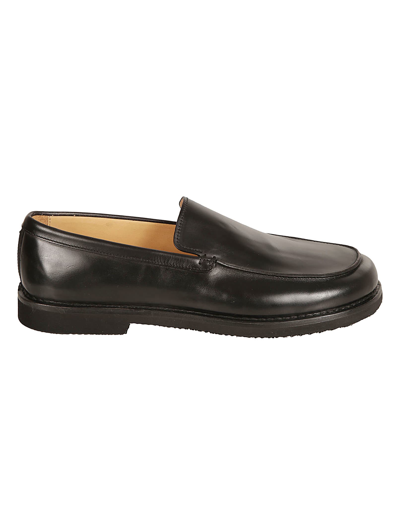 Shop Premiata Classic Slip-on Loafers In Black