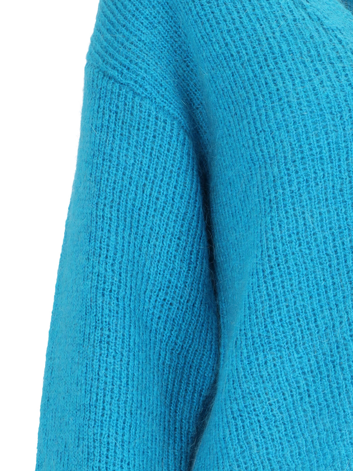 Shop Jw Anderson Cropped Cardigan In Light Blue