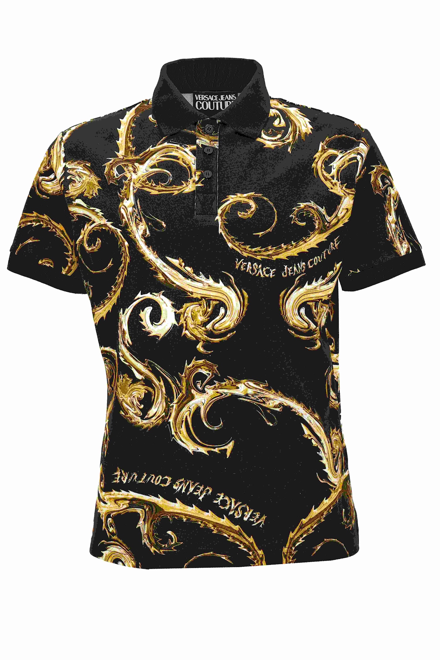 Shop Versace Jeans Couture Polo In Black