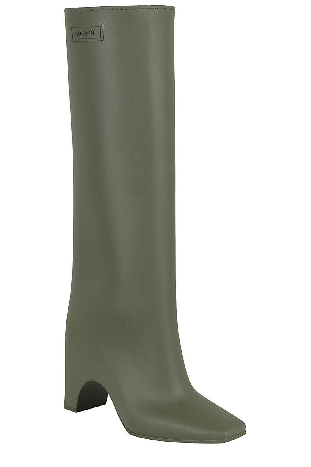 Shop Coperni Knee-high Bridge Boots In Green