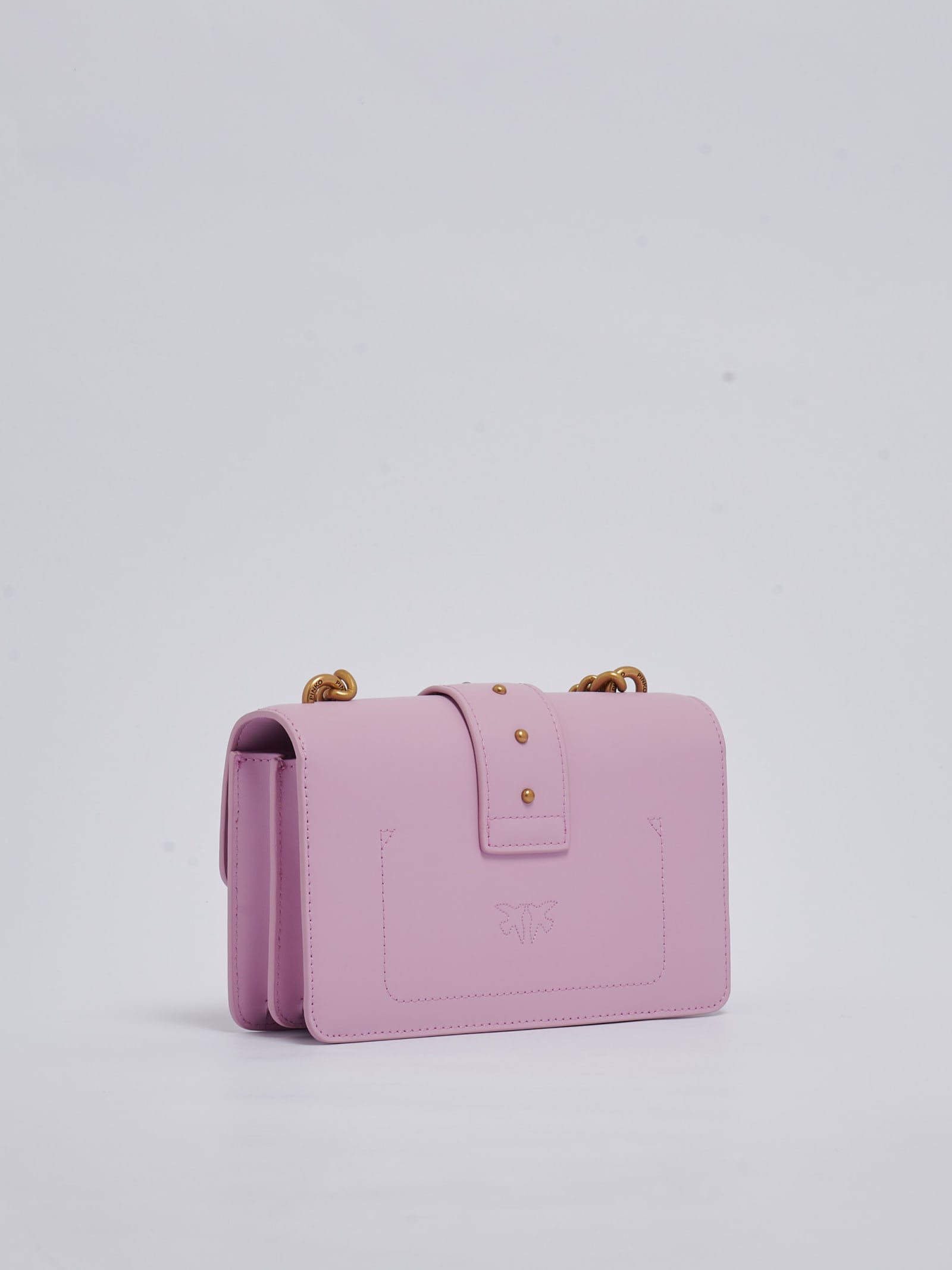 Shop Pinko Love One Mini Clutch In Purple