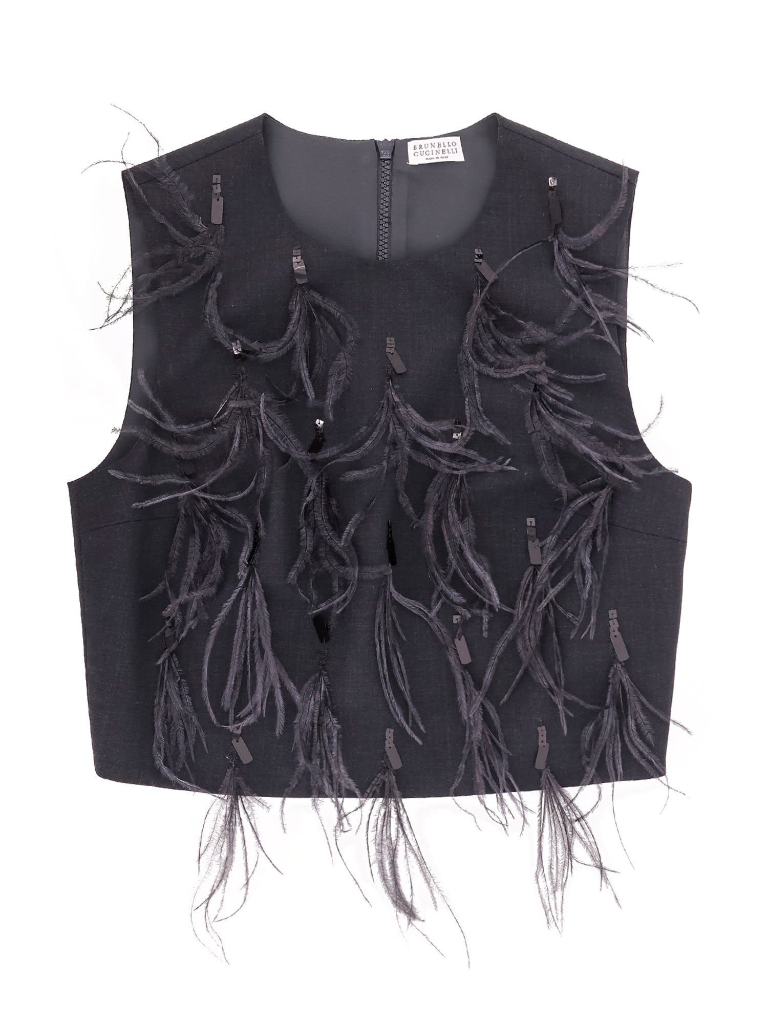 Shop Brunello Cucinelli Top In Black