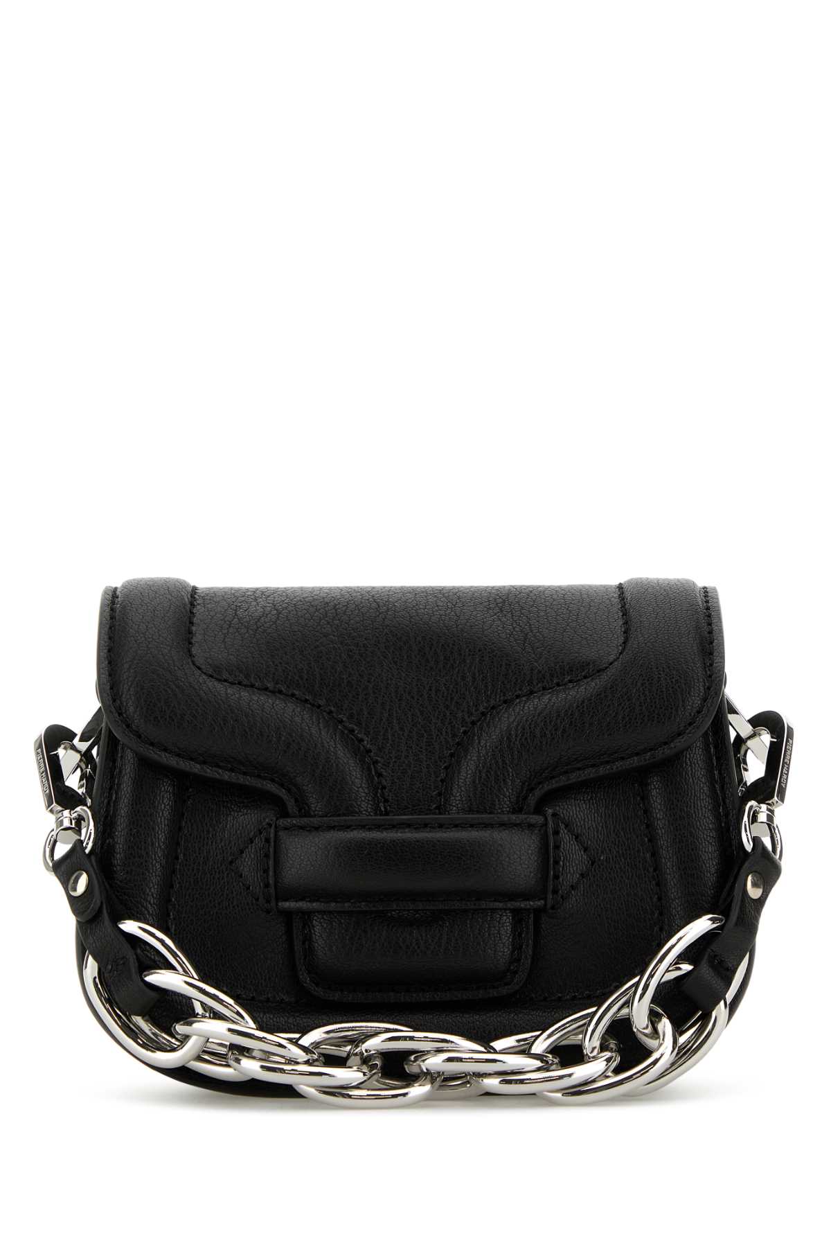 Pierre Hardy Black Leather Micro Alphaville Handbag In Blacksilver